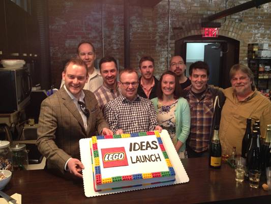 With the Chaordix team after a successful migration from LEGO CUUSOO to LEGO IDEAS in 2014.